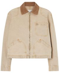 SLVRLAKE Denim - Harley Crop Worker Casual Jacket - Lyst