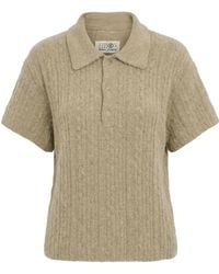 MM6 by Maison Margiela - Short-Sleeved Knitted Top - Lyst