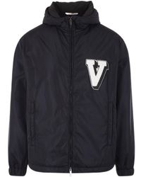 Valentino - Zip-Up Long-Sleeved Hooded Jacket - Lyst