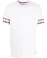Thom Browne - Striped Crewneck T-Shirt - Lyst