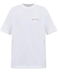 Off-White c/o Virgil Abloh - Logo Printed Crewneck T-Shirt - Lyst