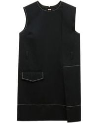 Marni - Wool Wrap-Effect Mini Dress With Pocket - Lyst
