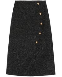 Ganni - Sparkle Wrap Midi Skirt - Lyst