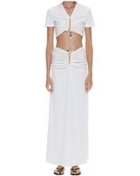 Christopher Esber - Droplet Crystal-Embellished Ruched Maxi Skirt - Lyst