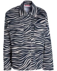 MAX&Co. - Zebra Print Denim Jacket - Lyst
