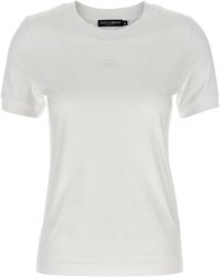 Dolce & Gabbana - Logo Embroidered Crewneck T-Shirt - Lyst