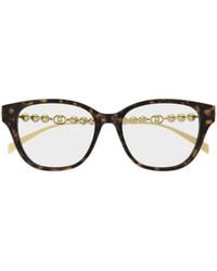 Gucci - Eyewear Embellished Square Frame Glasses - Lyst