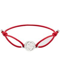 Gucci - Interlocking Cord Bracelet - Lyst