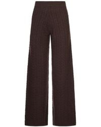 Agnona - Ribbed Knit Casual Trousers - Lyst