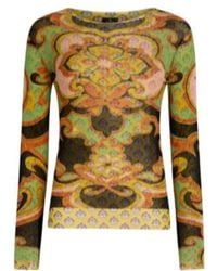 Etro - Double Layer Patterned Knitted Top - Lyst