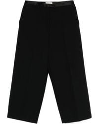 KHAITE - Wide-Leg Cropped Trousers - Lyst