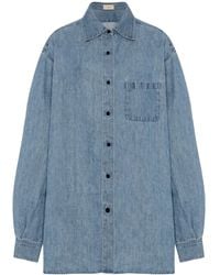 The Row - Nesson Button-Up Denim Shirt - Lyst