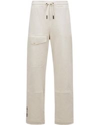 Moncler - Embossed Logo Cotton Track Pants - Lyst