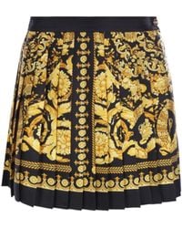 Versace - Baroque Printed High-Waist Skirt - Lyst