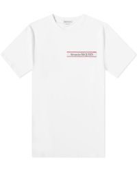 McQueen - Logo Patch Crewneck T-Shirt - Lyst