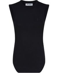 The Attico - The Logo Embroidered Tank Top - Lyst