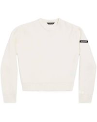 Balenciaga - Logo Patch Knitted Jumper - Lyst