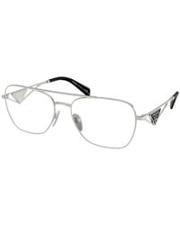 Prada - Eyewear Pilot Frame Glasses - Lyst