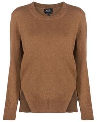 A.P.C. - Crewneck Knitted Jumper - Lyst
