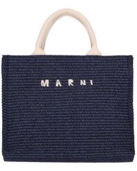 Marni - Tropicalia Logo Embroidered Small Tote Bag - Lyst