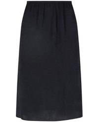 MM6 by Maison Margiela - Logo Printed Buttoned Midi Skirt - Lyst