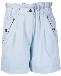 KENZO - High-Waist Elastic Waist Shorts - Lyst
