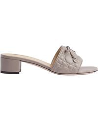 Dior - Cannage Block Heel Mules - Lyst