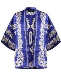 Etro - Floral Jacquard Kesa Robe - Lyst