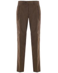 Caruso - Pleated Moleskin Trousers - Lyst