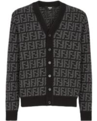 Fendi - Monogrammed Button-Up Cardigan - Lyst