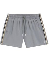 BOSS - Elastic-Waist Swim Trunks - Lyst