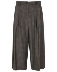 Seventy - Pleated Checked Bermuda Shorts - Lyst