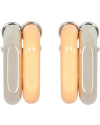Rabanne - Two-Tone Hoop Earrings - Lyst