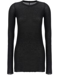 Rick Owens - Long Sleeved Knitted T-Shirt - Lyst