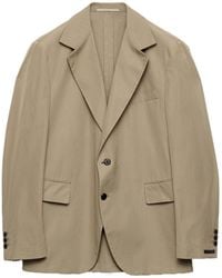 Prada - Single-Breasted Cotton Jacket - Lyst