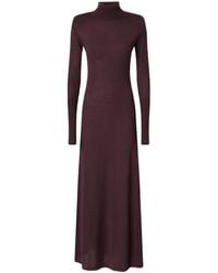 Pinko - Ribbed Mock-Neck Maxi Dress - Lyst