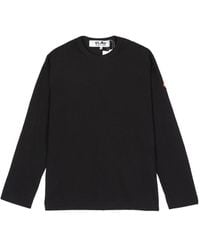 Comme des Garçons - Heart-Patch Long-Sleeves T-Shirt - Lyst