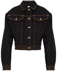 Versace - Button-Up Denim Jacket - Lyst