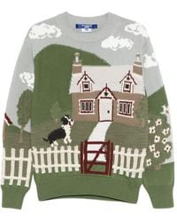 Junya Watanabe - Intarsia Knit Relaxed Fit Jumper - Lyst