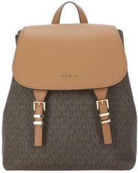Michael Kors - Quinn Monogram Buckle-Detail Backpack - Lyst