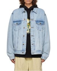 we11done - Turn-Down Collar Denim Jacket - Lyst