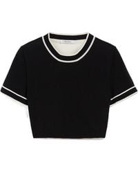 Max Mara - Round Neck Short-Sleeved Sweater - Lyst