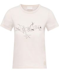 Moncler - Printed Cotton Jersey T-Shirt - Lyst