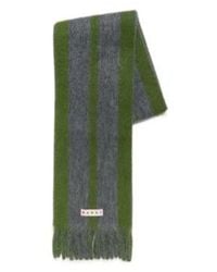Marni - Logo Patch Fringed Scarf - Lyst