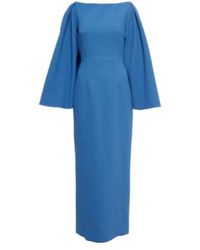 Emilia Wickstead - Niesha Crepe Midi Dress - Lyst