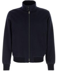 ZEGNA - Zipped High Neck Bomber Jacket - Lyst