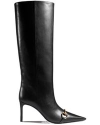 Gucci - Leather Slip-On Boots With Horsebit - Lyst