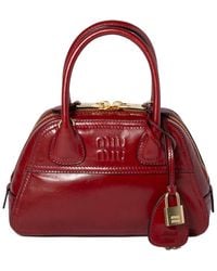 Miu Miu - Vivant Shiny Leather Mini-Bag - Lyst