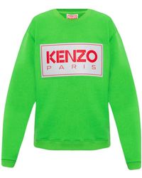 KENZO - Logo Patch Crew-Neck Sweatshirt - Lyst