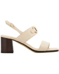 Ferragamo - Lou 55mm Leather Slingback Sandals - Lyst